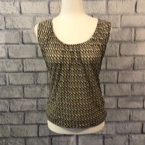 Kenneth Cole - Green and Tan blouse